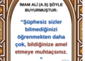 İMAM ALİ (A.S) | HADİS-İ ŞERİF