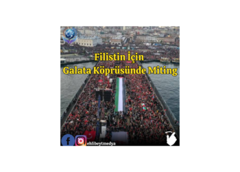 Filistin İçin Galata Köprüsünde Miting