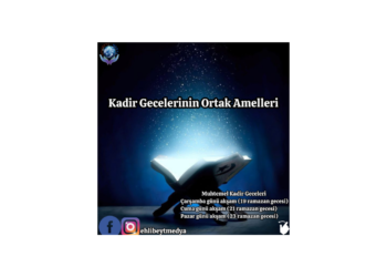 Kadir Gecelerinin Ortak Amelleri